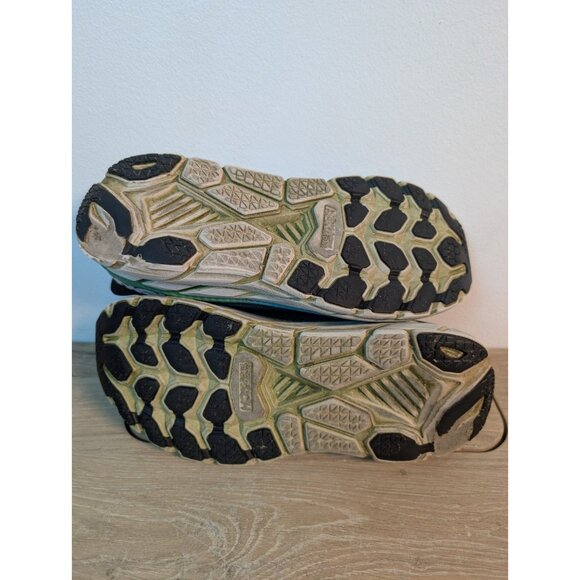 Hoka One One Clifton 7 Mens Sz 9 Navy Green Running Lace Up Athletic Shoes main image 6